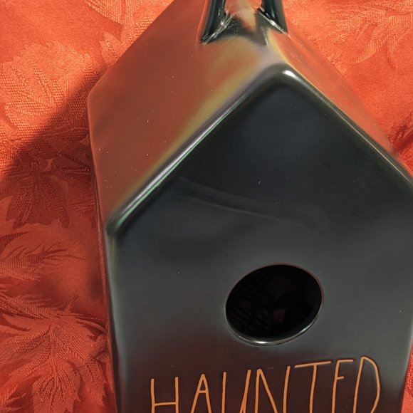 Great addition to your collection. Large black matte "Haunted" birdhouse. - Picture 4 of 6
